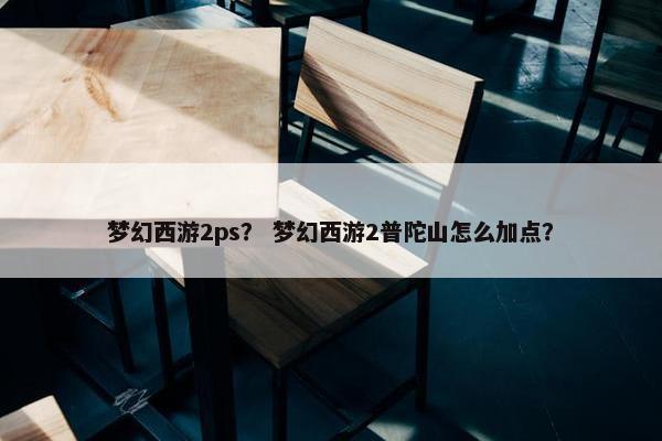 梦幻西游2ps？ 梦幻西游2普陀山怎么加点？