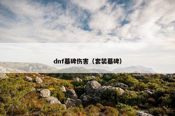 dnf墓碑伤害（套装墓碑）