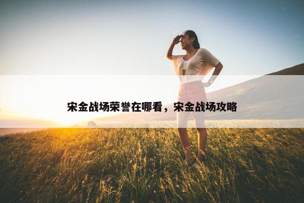 宋金战场荣誉在哪看，宋金战场攻略