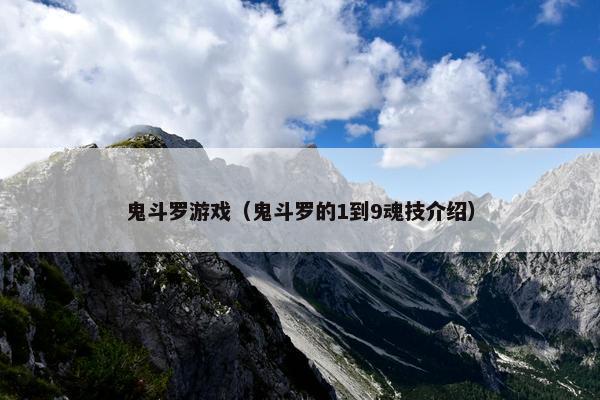 鬼斗罗游戏（鬼斗罗的1到9魂技介绍）