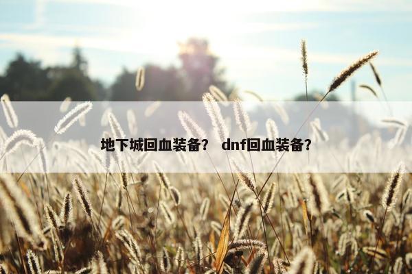 地下城回血装备? dnf回血装备? 地下城回血装备? dnf回血装备?
