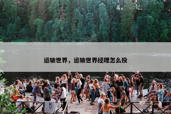运输世界，运输世界经理怎么投