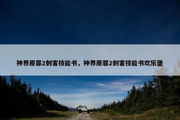 神界原罪2刺客技能书，神界原罪2刺客技能书欢乐堡
