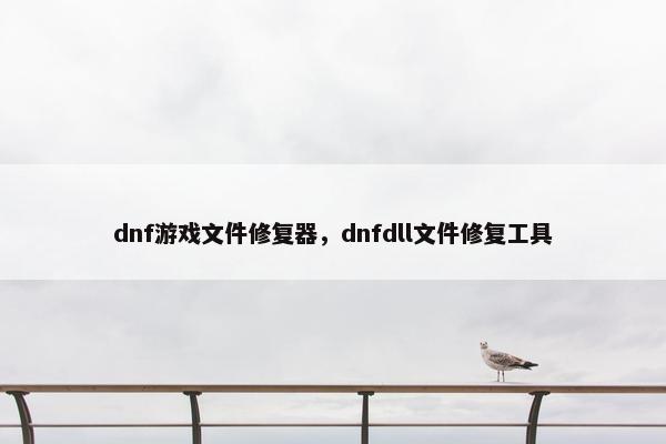 dnf游戏文件修复器，dnfdll文件修复工具