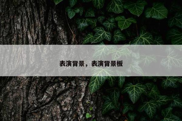 表演背景，表演背景板