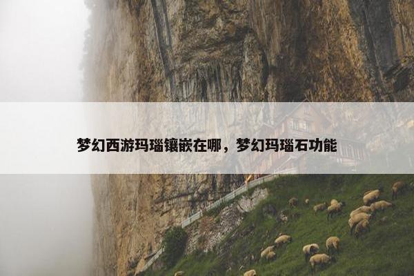 梦幻西游玛瑙镶嵌在哪，梦幻玛瑙石功能