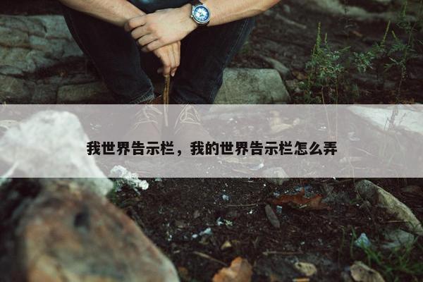 我世界告示栏，我的世界告示栏怎么弄