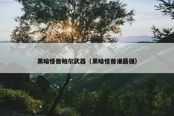 黑暗怪兽帕尔武器（黑暗怪兽谁最强）
