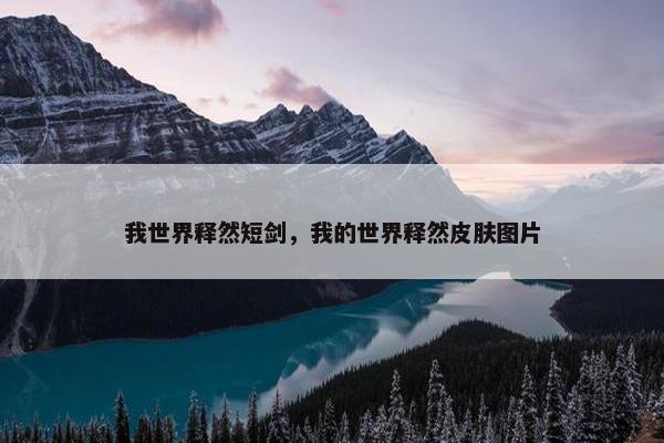 我世界释然短剑，我的世界释然皮肤图片
