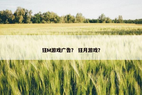 狂M游戏广告？ 狂月游戏？