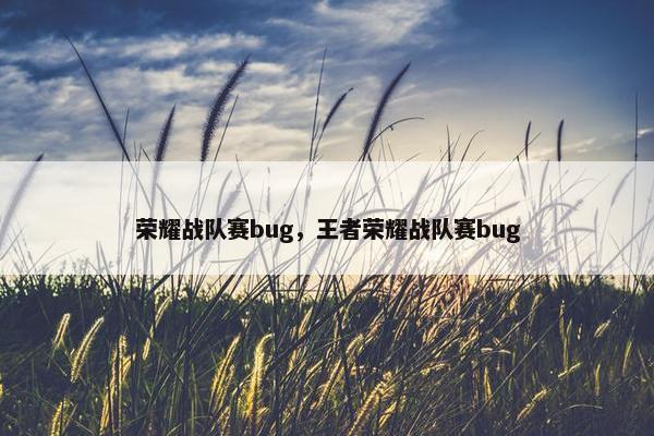 荣耀战队赛bug,王者荣耀战队赛bug 荣耀战队赛bug,王者荣耀战队赛bug