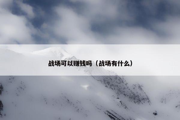战场可以赚钱吗（战场有什么）