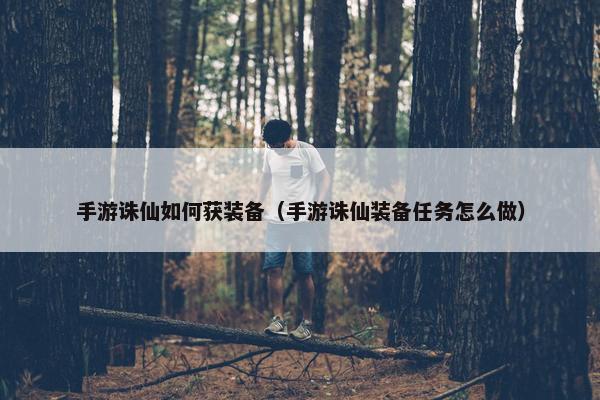 手游诛仙如何获装备（手游诛仙装备任务怎么做）