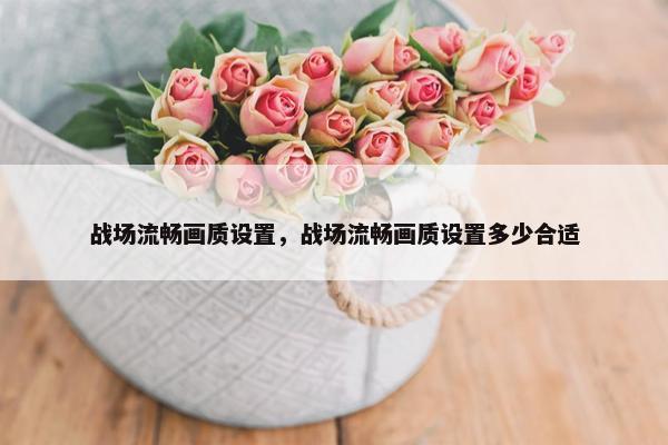 战场流畅画质设置，战场流畅画质设置多少合适