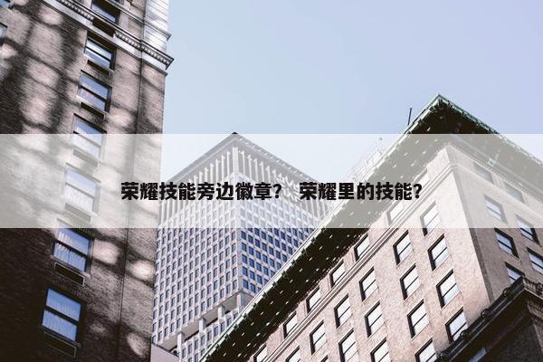 荣耀技能旁边徽章？ 荣耀里的技能？