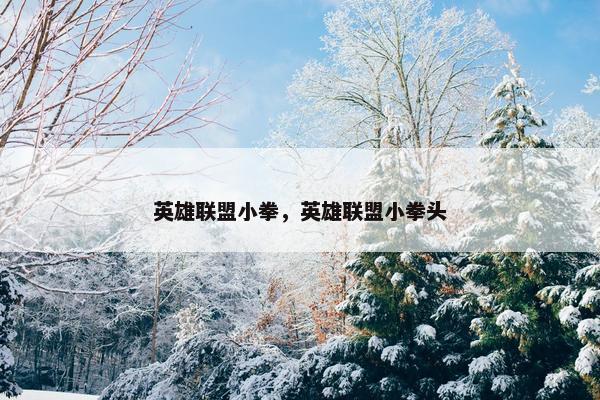 英雄联盟小拳，英雄联盟小拳头