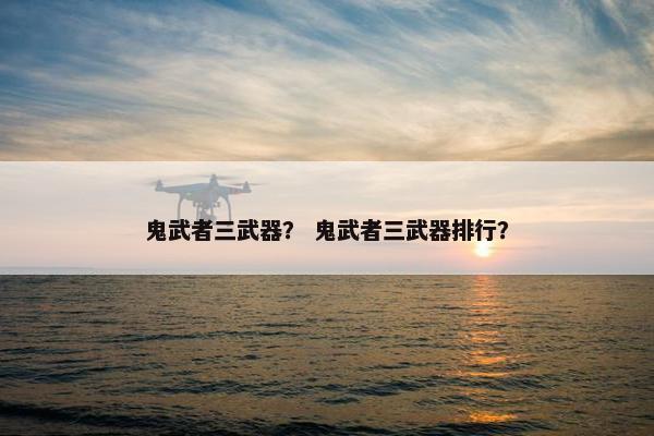 鬼武者三武器？ 鬼武者三武器排行？