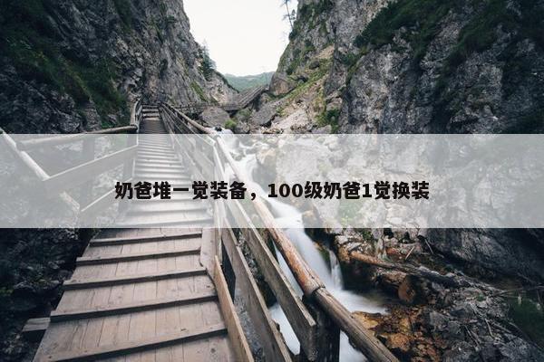 奶爸堆一觉装备，100级奶爸1觉换装