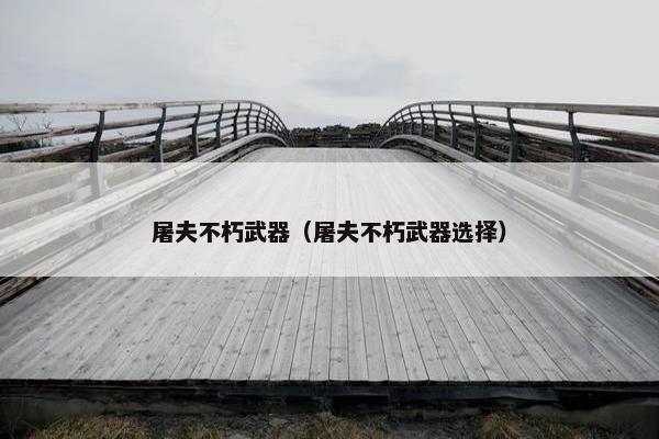 屠夫不朽武器（屠夫不朽武器选择）
