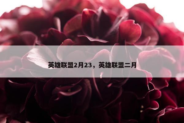 英雄联盟2月23，英雄联盟二月