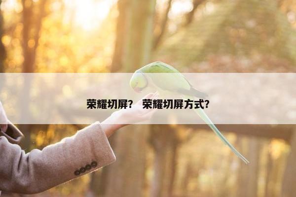 荣耀切屏？ 荣耀切屏方式？