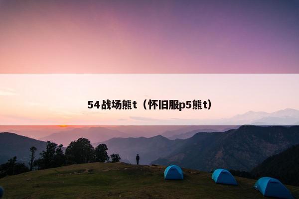 54战场熊t（怀旧服p5熊t）