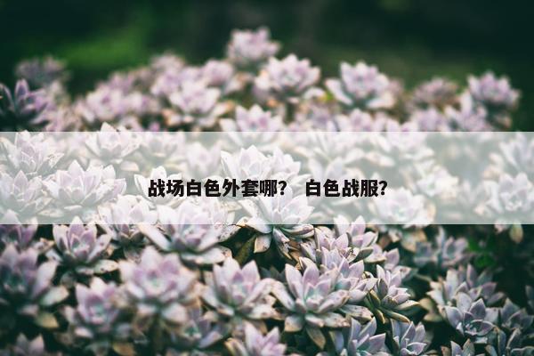 战场白色外套哪？ 白色战服？