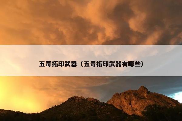 五毒拓印武器（五毒拓印武器有哪些）