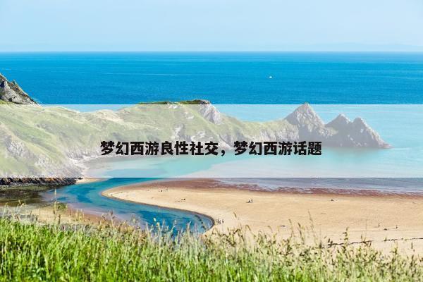 梦幻西游良性社交，梦幻西游话题