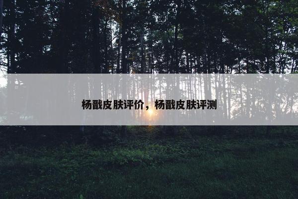 杨戬皮肤评价，杨戬皮肤评测
