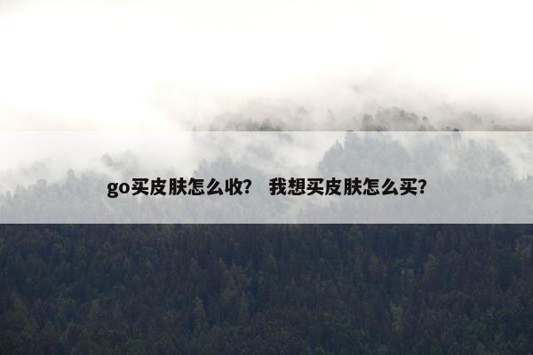 go买皮肤怎么收? 我想买皮肤怎么买? go买皮肤怎么收? 我想买皮肤怎么买?