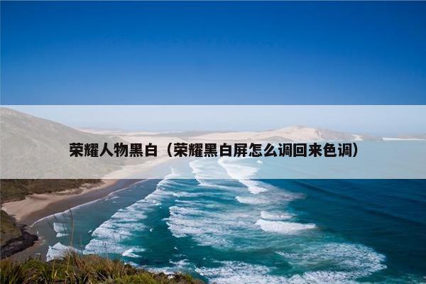 荣耀人物黑白（荣耀黑白屏怎么调回来色调）