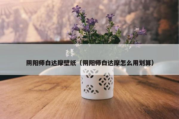 阴阳师白达摩壁纸（阴阳师白达摩怎么用划算）