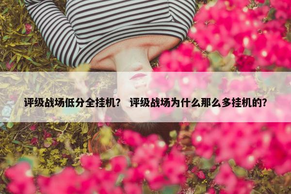 评级战场低分全挂机？ 评级战场为什么那么多挂机的？