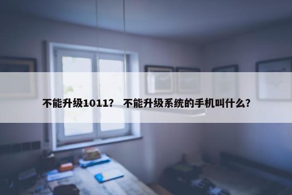 不能升级1011？ 不能升级系统的手机叫什么？