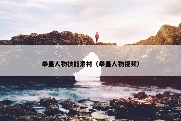 拳皇人物技能素材（拳皇人物视频）