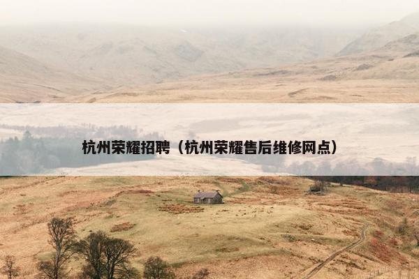 杭州荣耀招聘（杭州荣耀售后维修网点）