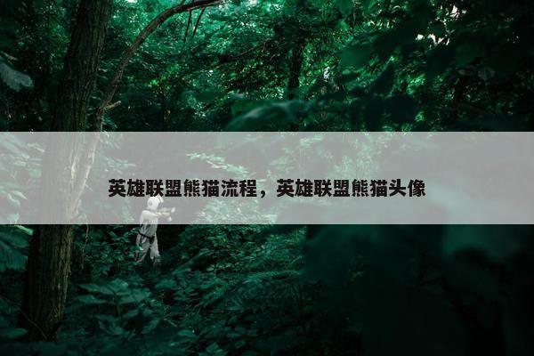英雄联盟熊猫流程，英雄联盟熊猫头像