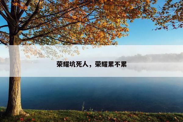 荣耀坑死人，荣耀累不累