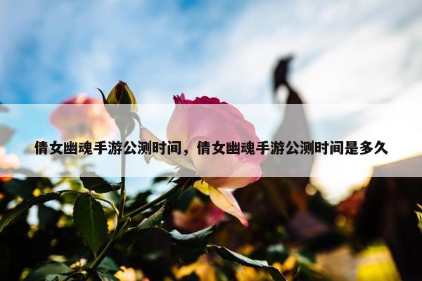 倩女幽魂手游公测时间，倩女幽魂手游公测时间是多久