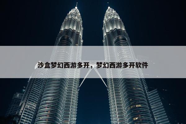 沙盒梦幻西游多开，梦幻西游多开软件