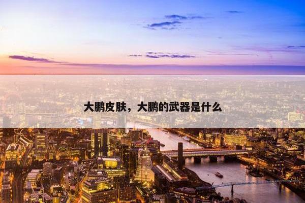 大鹏皮肤，大鹏的武器是什么