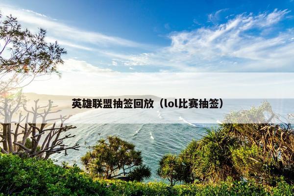 英雄联盟抽签回放（lol比赛抽签）