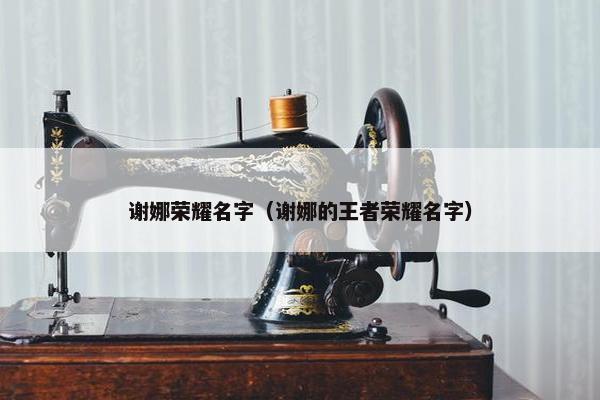 谢娜荣耀名字（谢娜的王者荣耀名字）