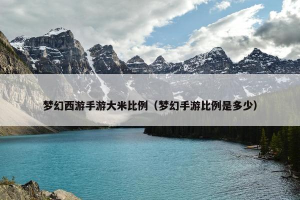 梦幻西游手游大米比例（梦幻手游比例是多少）