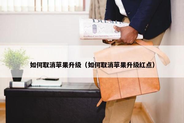 如何取消苹果升级（如何取消苹果升级红点）
