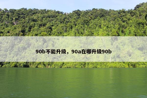 90b不能升级，90a在哪升级90b