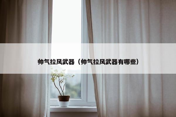 帅气拉风武器（帅气拉风武器有哪些）