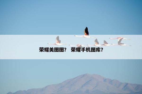 荣耀美图图？ 荣耀手机图库？