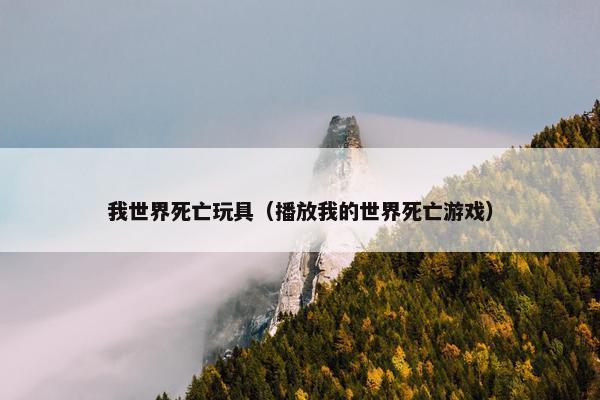 我世界死亡玩具（播放我的世界死亡游戏）